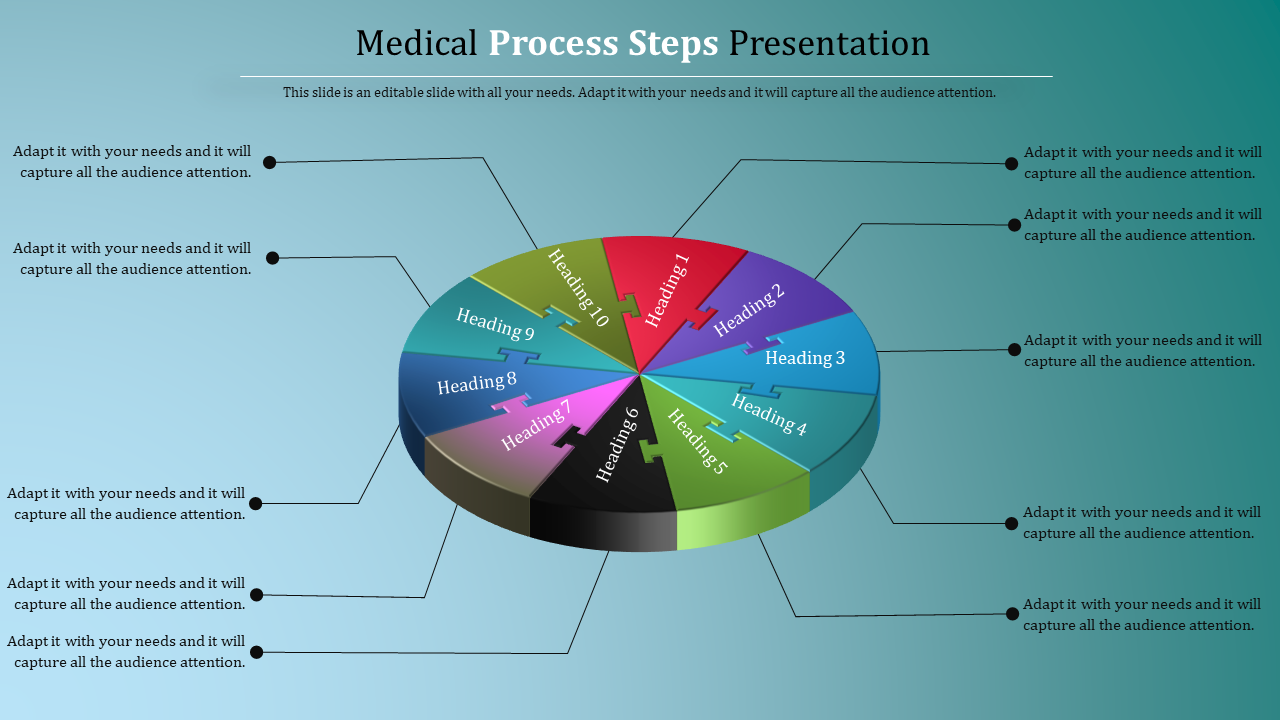 process flow ppt template-medical process flow  style 2